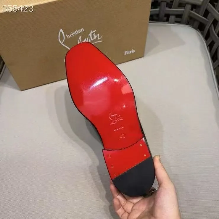 p920💰Men's shoes Christia*.Lobouti*🆑High-end men's business formal leather shoes | Classic red sole shoes | Original imported first-layer cowhide | Iconic rivet decoration | Water-dyed cowhide lining | Italian imported red cowhide outsole | High-end luxury | Perfect interpretation of fashion, sunshine, style, suitable for various occasions Size: 39-44 (customized at 38.45.46)